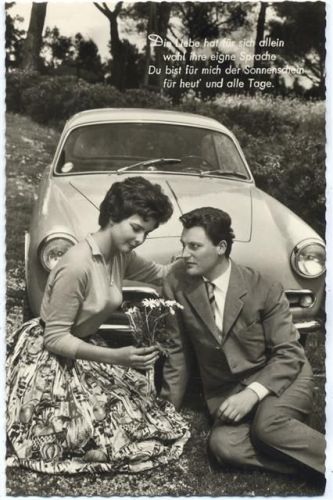 um 1950/60 Spruch, Liebespaar