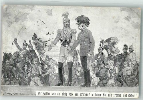 1914 Propaganda WK I sign Ludwig Koch