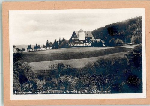 Langackern Erholungsheim Luisenhöhe Gasthaus Cafe Original aufmontierte Verlagsmusterkarte