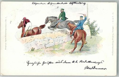 Verlag Freytag Sport-Künstlerkarte Nr. 2 + Adelskorrespondenz
