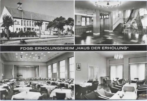 17419 O2252 Seebad Ahlbeck 1983 - Ahlbeck, Erholungsheim Haus der Erholung,Bild und Heimat Reichenbach AKU1
