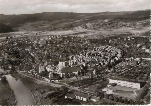 um 1950/6 Bad Sooden-Allendorf, Luftaufnahme,Schöning AKU1