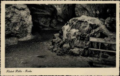 1955 Ennepetal: Klutert Höhle, Kirche,H. Schneider AKU1
