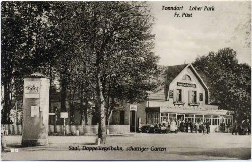1972 Hamburg: Tonndorf, Loher Park, Saal, Doppelkegelbahn, Garten, Nachdruck um 1972,W. Bernhard