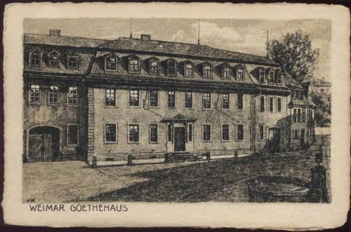 99423 O5300 Weimar um 1920/30 - Weimar: Goethehaus, Handpressen Kupferdrcuk,Franz Jander