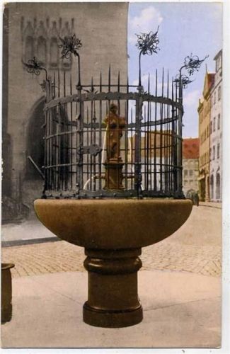 um 1920 Gänsemännchen-Brunnen, Nürnberg,Bruno Hansmann