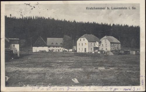 um 1930 Lauenstein: Gasthof und Fleischerei Kratzhammer,Otto Rost