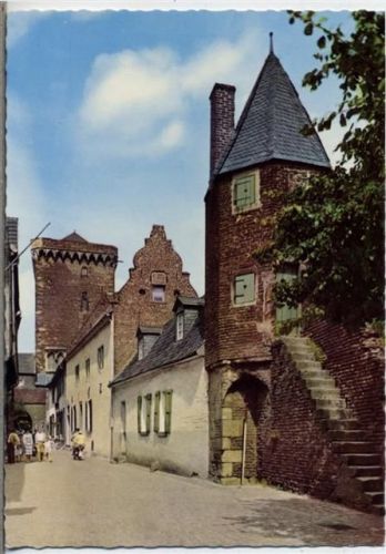 1962 Dormagen, Zons, alte Häuser in der Rheinstraße,Cramers Kunstanstalt KG AKU2