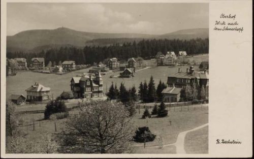 um 1930/40 Ohrdruf: Blick nach dem Schneekopf,Rudolf Bechstein