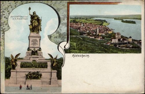 1907 Rüdesheim am Rhein, National-Denkmal,Ottmar Zieher