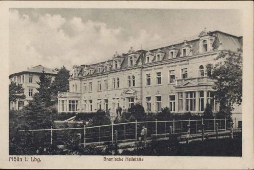 23879 W2410 Mölln um 1910/20 - Mölln, Bremische Heilstätte, Krankenhaus,Herm Krüger