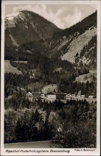 1939 Brannenburg Alpenhof -Posterholungsheim,Gebirgskarten-Verlag H. Birkmeyer