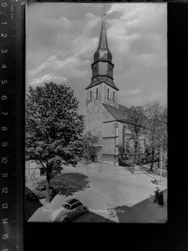 59269 W4720 Beckum , Westf GLASNEGATIV St. Stephanuskirche