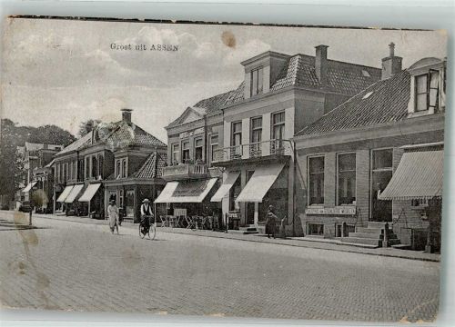Assen 1922 Fahrrad Geschäft Straße