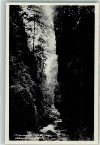 Wölfelsgrund 1936 Schlucht am Wasserfall