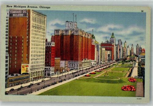 Chicago 1945 New Michigan Avenue Standard Oil Building