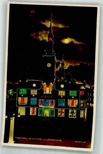 Blackpool Rathaus bei Nacht