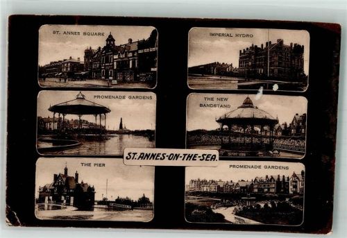 Blackpool 1915 St-Annes-on-Sea Square Imperial Hydro Promenade Hafen