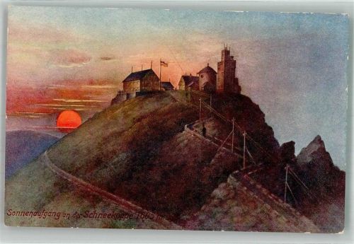 Schneekoppe Sonnenaufgang Hotel Wetterstation Kirche