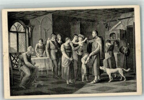 Der schweizer Eremit Nikolaus von der Flüe nimmt Abschied von seiner Familie