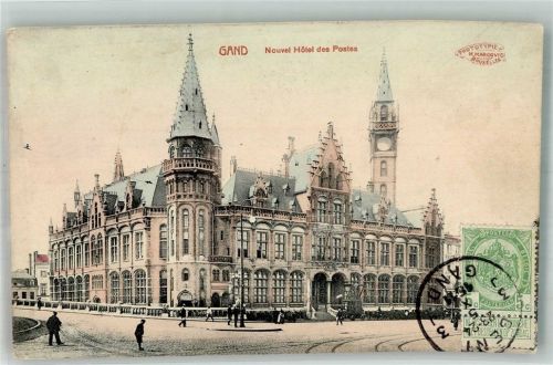 Gand 1911 Postamt Marke bidlseitig
