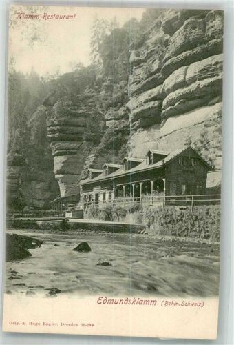 Hrensko Herrnskretschen 1906 Foto AK Edmundsklamm