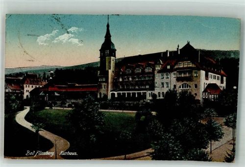 Bad Flinsberg 1921 Bahnpost Greiffenberg-Heinersdorf Zug 1301 Kurhaus