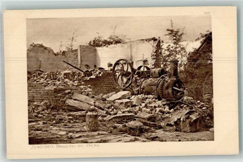 Ypres Brauerei zerstört WK I 1914/15