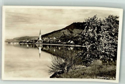 Sipplingen 1941 Panorama des Ortes mit Pfarrkirche St. Martin