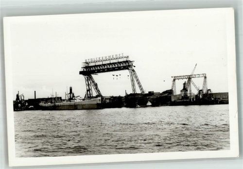 W2000 Hamburg Bockkran der Stülckenwerft Werft Foto AK