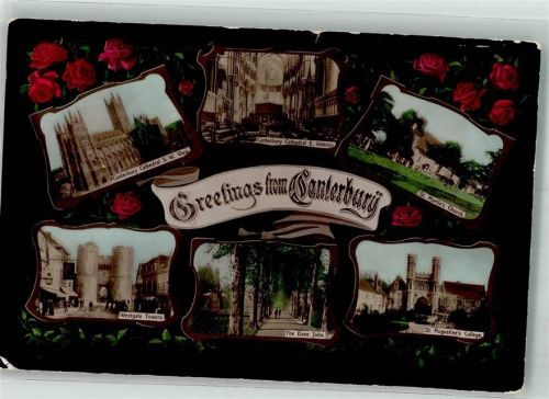Canterbury 1909 Kathedrale innen Westgate Towers The Dane John. St. Augustines College