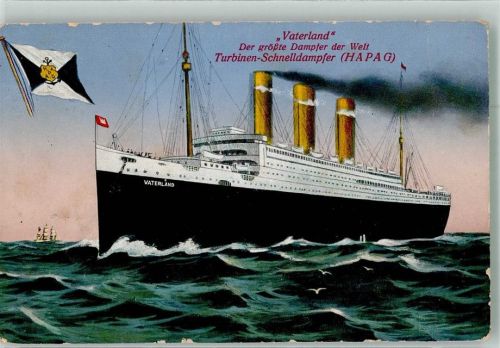1924 Der Gr. Dampfer der Welt Turbinen Schnelldampfer HAPAG
