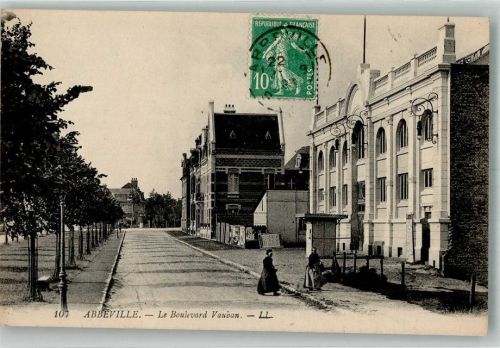 Abbeville le Boulevard Vauban Marke bildseitig
