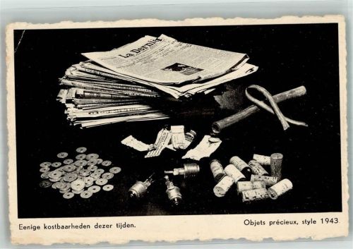 1943 Belgische Sammlung von in Kriegszeiten kostbarer Dinge WK II