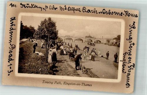 London 1910 Towing Path Kingston upon Thames