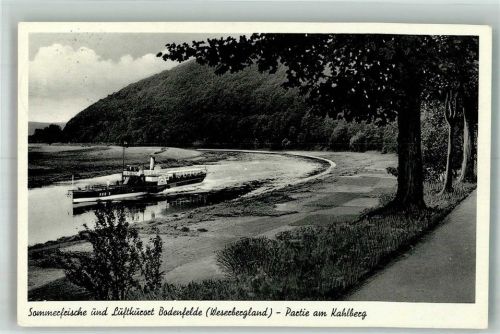 Bodenfelde Raddampfer auf der Weser unterhalb des Kahlberg Fotograf Meseke