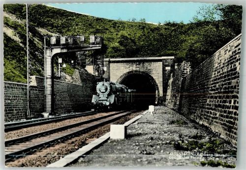 33184 W4791 Altenbeken Foto AK Dampflokomotive im Rehberg-Tunnel