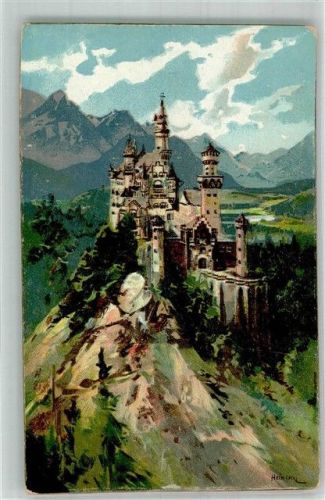 Hohenschwangau sign. Heinisch Neuschwanstein Künstlerkarte