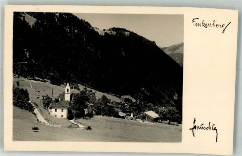 6292 Finkenberg 1930 Foto AK Kirche Gasthaus Pension Neuwirt