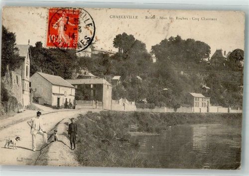 Charleville-Mezieres 1914 Marke bildseitig