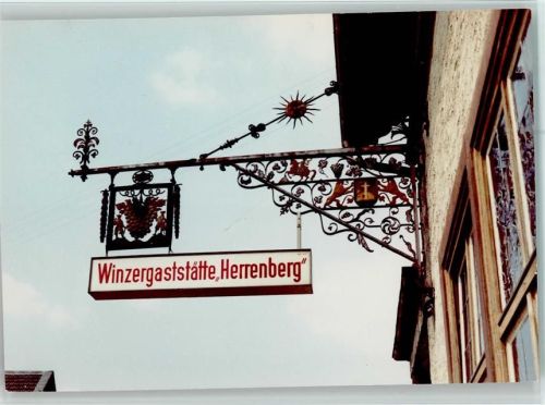 Ungstein Winzergaststätte Herrenberg Schild