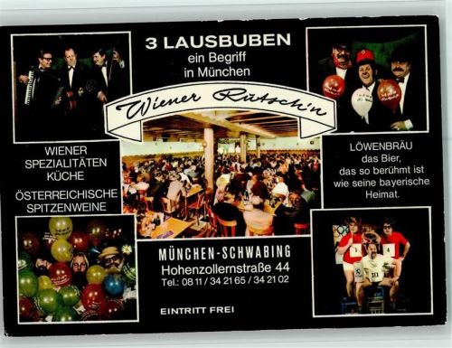 80331 W8000 Schwabing - Wiener Rutsch'n Innenaufnahmen Trio Luftballons