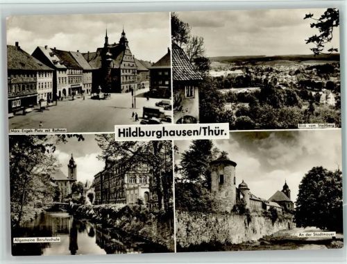 Hildburghausen Rathaus und Marx Engels Platz