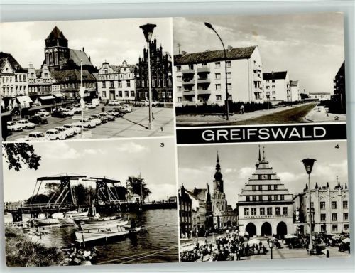 Greifswald Platz der Freundschaft Max-Hagen-Weg Wiecker Brücke Rathaus