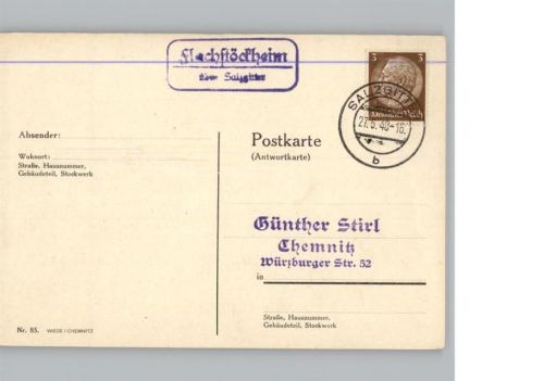 Flachstöckheim Landpoststempel