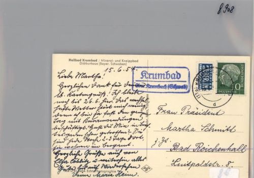 Krumbad Landpoststempel