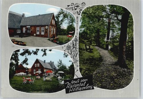27305 W2814 Heiligenberg , Kr Grafsch Hoya - Haus Tisch Stuhl Auto Wald Bank