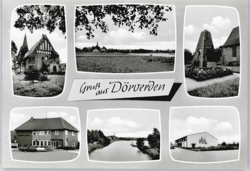 Dörverden Feld Kirche Haus Baum Blumen Fluss