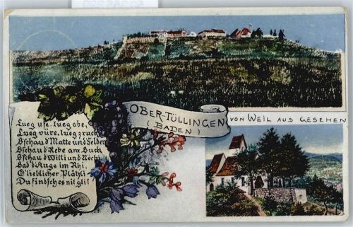 Tüllingen von Weil aus gesehen , Spruch