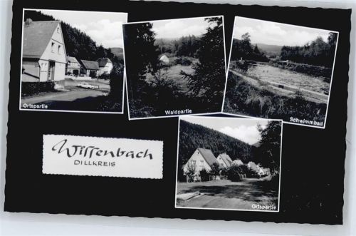 35713 W6345 Wissenbach , Dillkr - Schwimmbad Wald Straße Haus Auto